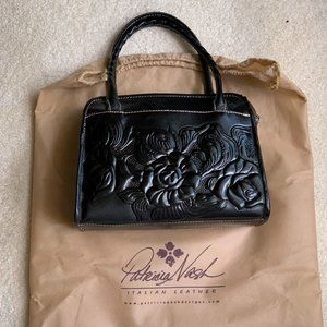 Patricia Nash Paris Rose Tooled Small Satchel/Crossbody